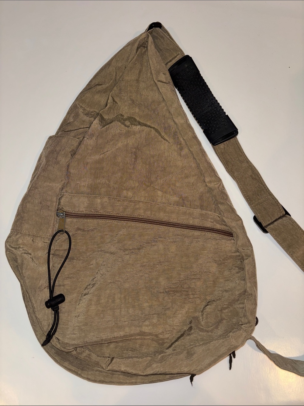 Ameribag Sling Crossbody Bag in Khaki Taupe - Lightweight Everyday Carry